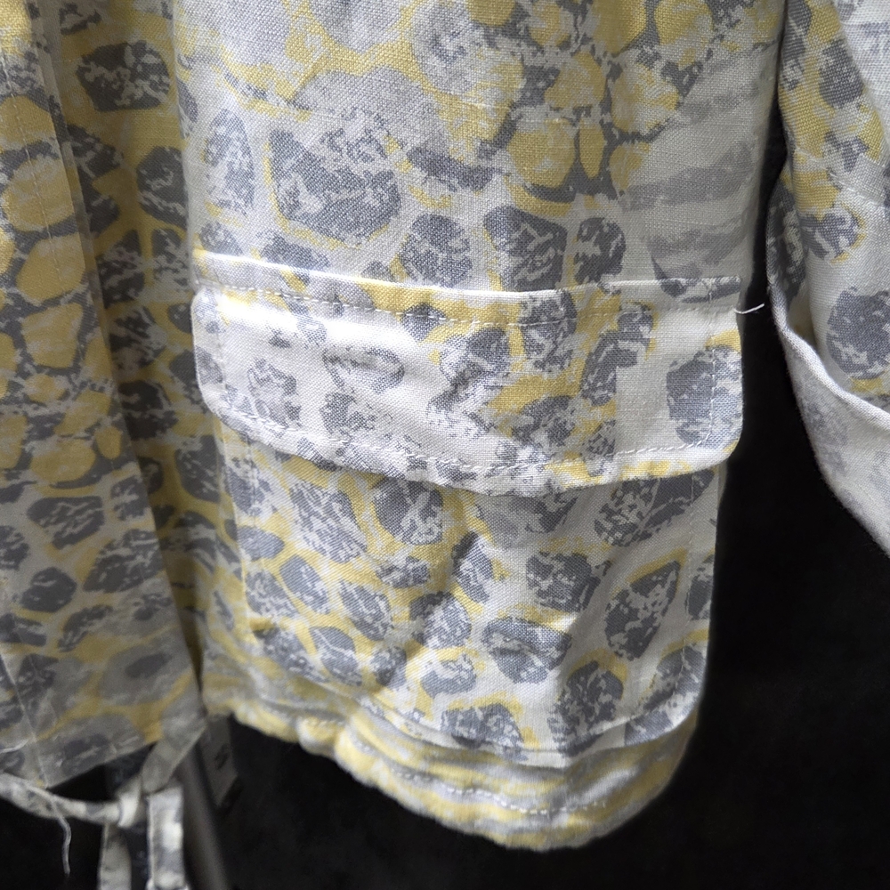 Ruby Rd. Yellow and Gray Patterned Utility Jacket - Picture 4 of 8